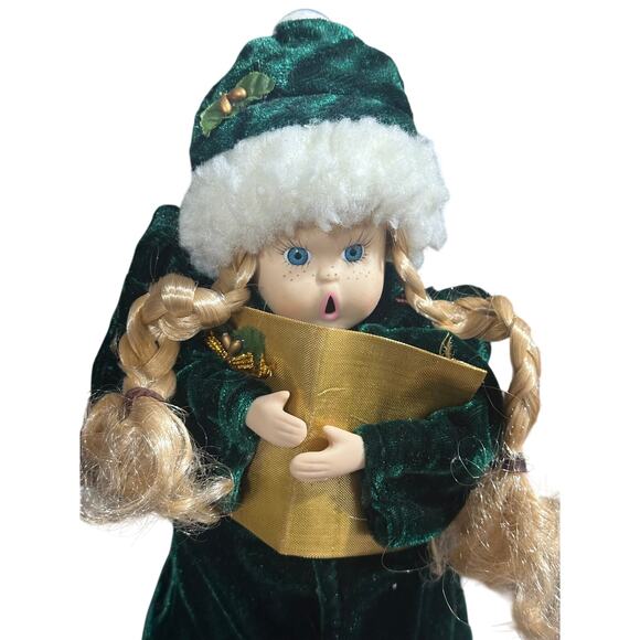 Sun Point Porcelain Doll W/ Velour Outfit, Cape & Hat 12" - Picture 2 of 5